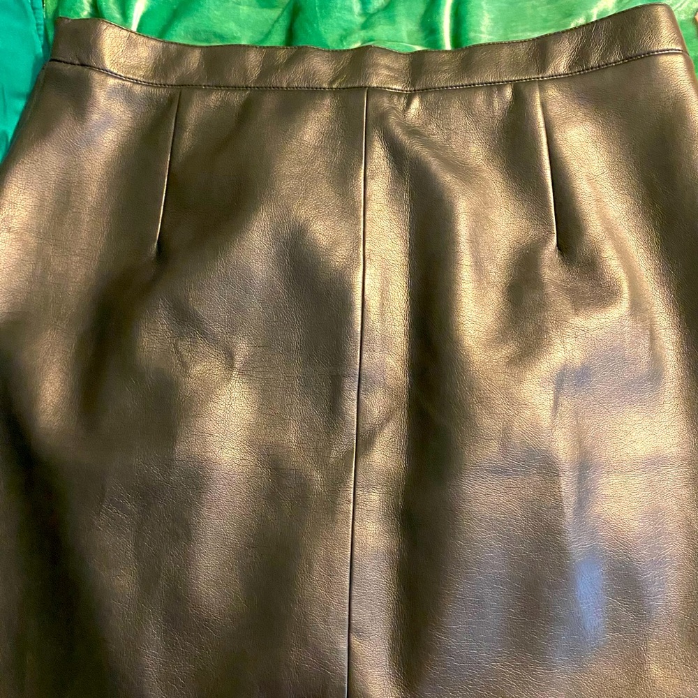 NWT Plus Factor faux leather skirt